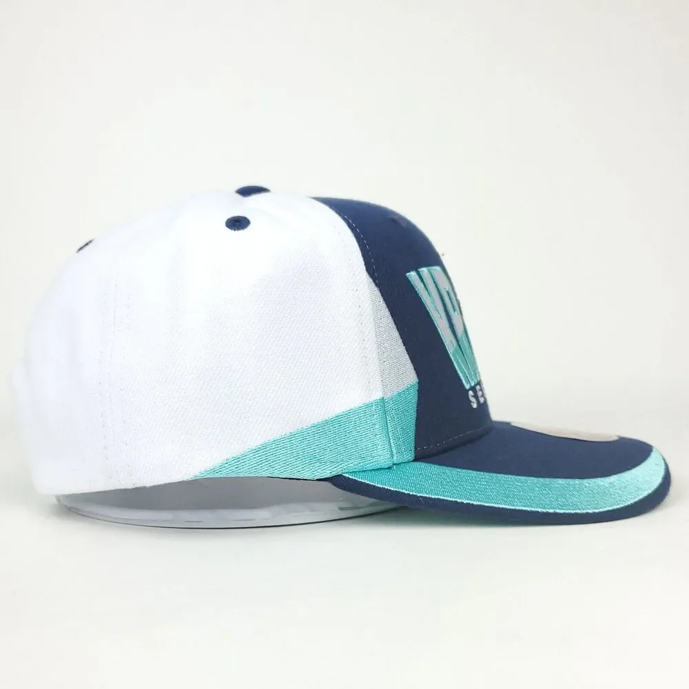 Seattle Kraken Mitchell & Ness‎ NHL Pro Fit Snapback Hat Cap Navy Aqua White NWT